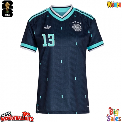 Germany Deniz Undav #13 Replica Away Stadium Shirt for Women World Cup 2026 Short Sleeve